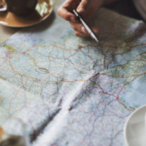 Map Location Direction Location Remote Relax Concept